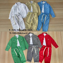2Y-8Y��װ3in1 set������ó��long shirt+T+pants�¿�3����T805M