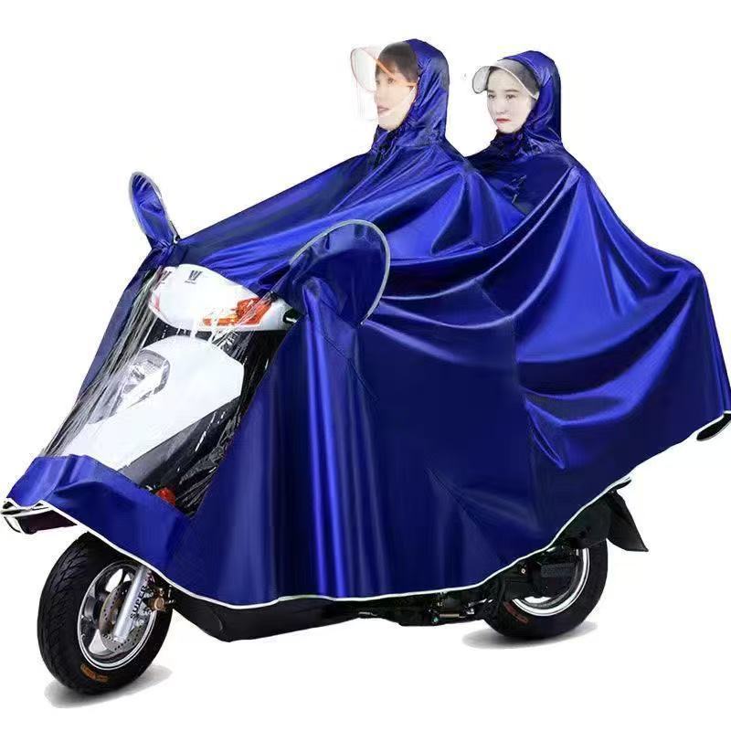 Vehículo eléctrico chaqueta de lluvia aumentada chaqueta de lluvia gruesa motocicleta de doble persona un solo viaje coche de batería