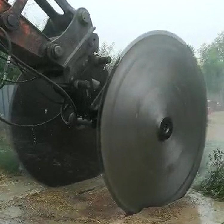 挖机改装切割机 挖掘机液压圆盘锯 矿山用双锯片岩石锯