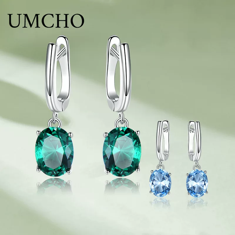 Модные серьги, Zirconium изумруд, европейский стиль, образец серебро 925, с камнем, оптовая продажа
