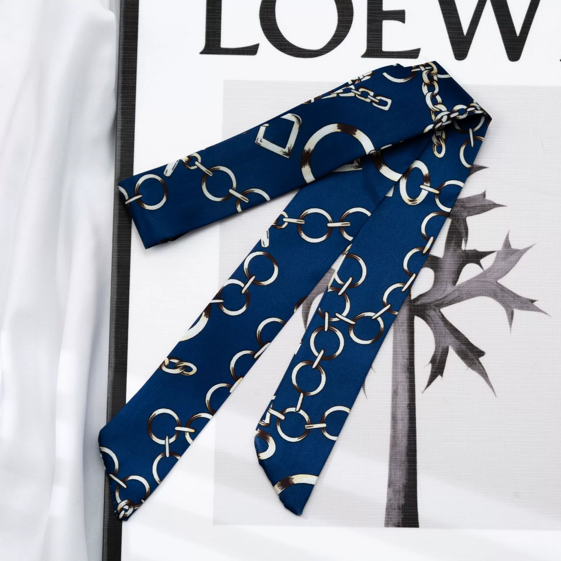 Silk Scarf Hairband (Suhang) long streamer 89×3.8 cm, lightweight gift box option