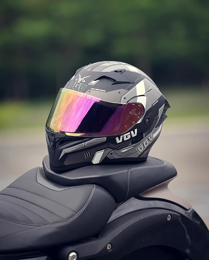 2025 New VGV3C Certified Motorcycle Open-Face Helmet for Autumn and Winter, Suitable for All Seasons, Unisex Safety Helmet