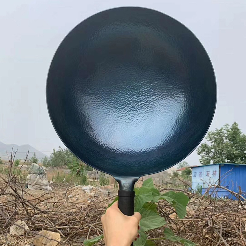 厂家热卖章丘手工铁锅不粘锅 无涂层炒菜锅 家用大铁锅支持定制|ru