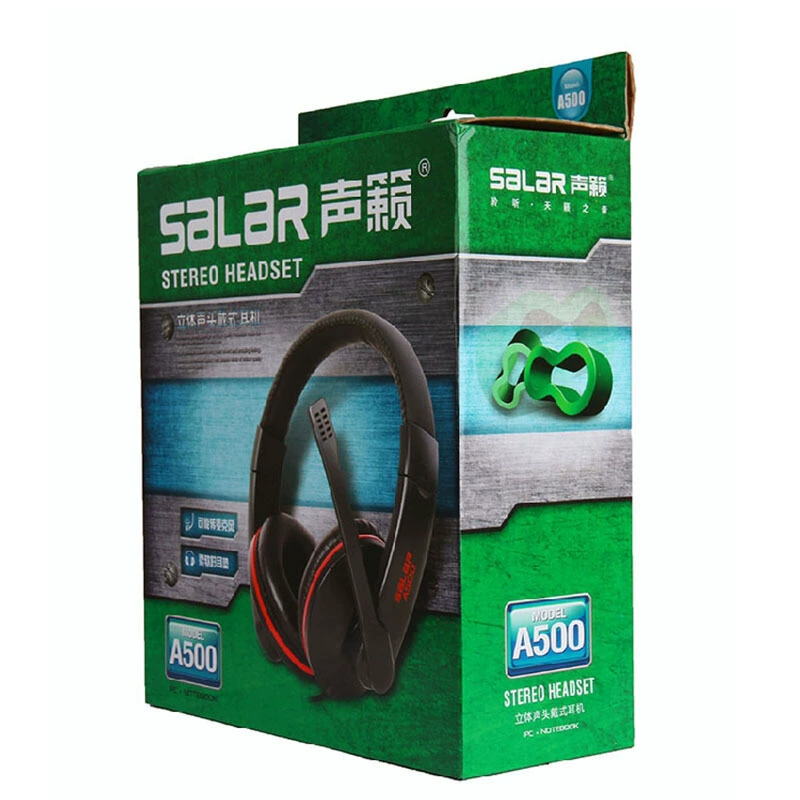 SALAR/Sound A500 гарнитура для ноутбука: полноразмерные наушники с микрофоном для звонков