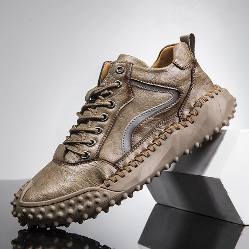  new men's cross-border large size handmade casual leather shoes