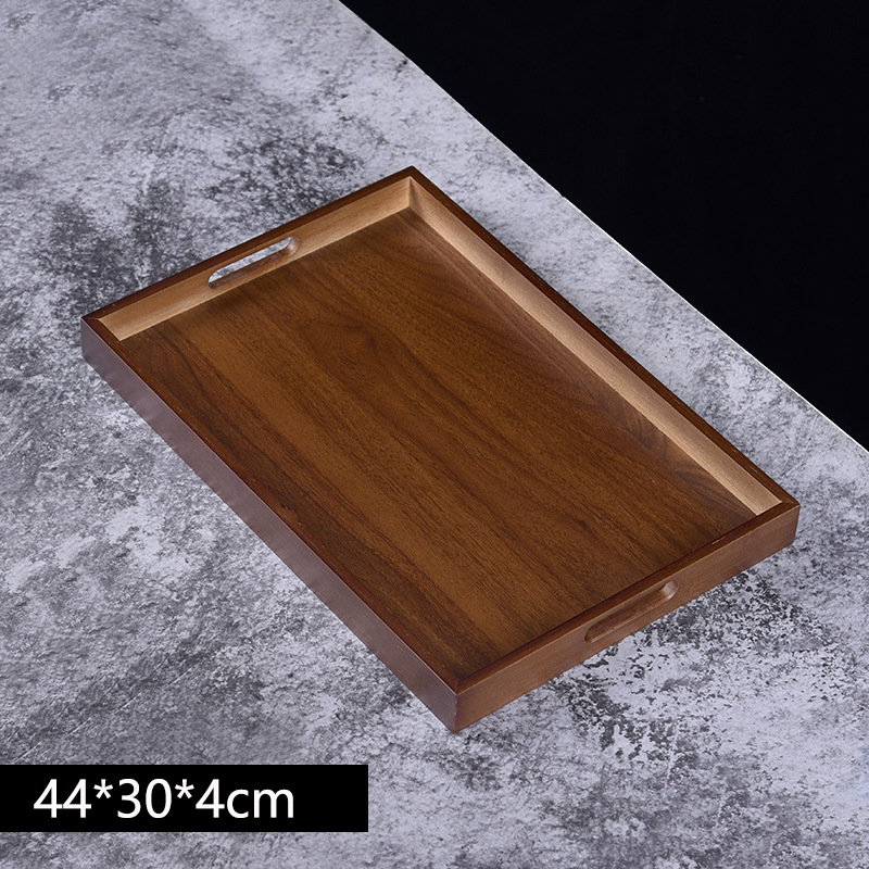 Dark brown-handle tray [44*30cm]