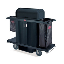 GNF带盖塑料房口车酒店楼层服务宾馆客房工作车布草车双边房口车