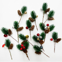 クリスマス装飾松葉シミュレーションクリスマスツリー松ぼっくりペンダント DIY 包装ギフトボックス装飾アクセサリークリスマス松葉