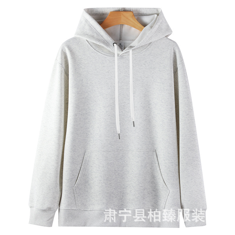 迪桑棉连帽卫衣纯色帽衫纯棉春秋款宽松男士潮流休闲上衣打底衫|undefined