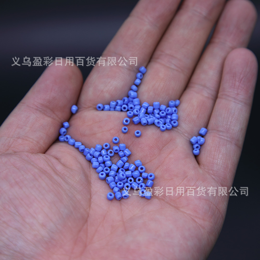 Blue imitation porcelain beads in 3mm