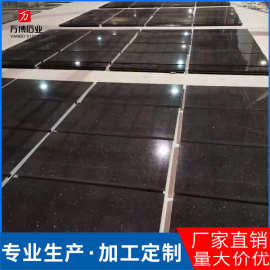 定制黑金沙花岗岩工程板火烧板蒙古黑黑棕色水景石材中国黑花岗岩