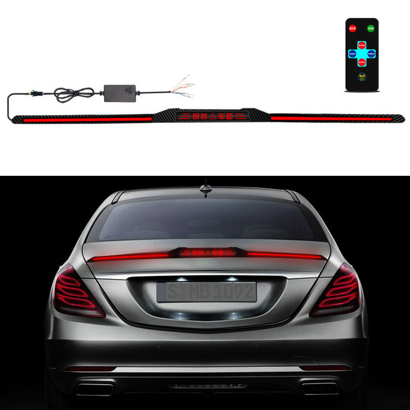 Lámpara de cola de fibra de carbono impermeable ajustable universal de diseño decorativo de tres secciones para automóviles image 6