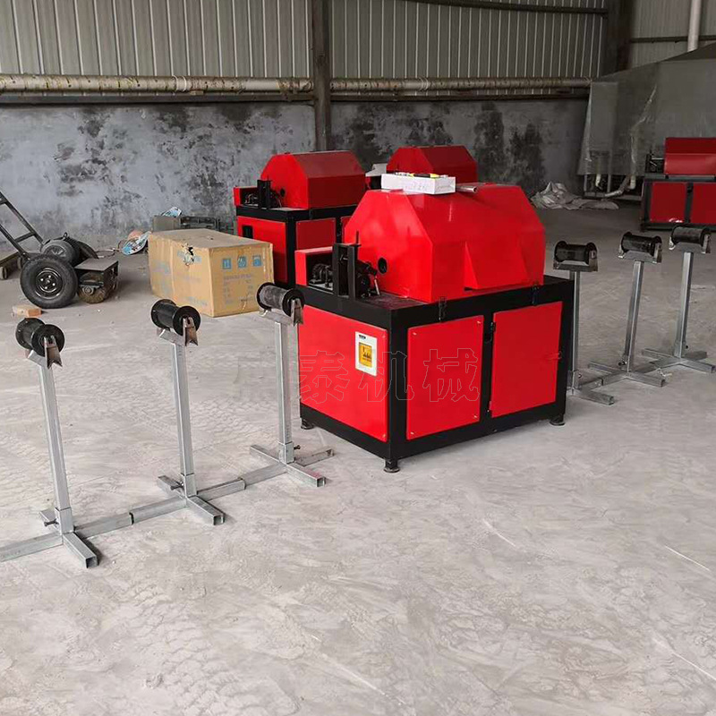 螺纹钢除锈机钢材除锈机圆钢除锈废旧钢筋翻新机 全自动除锈机
