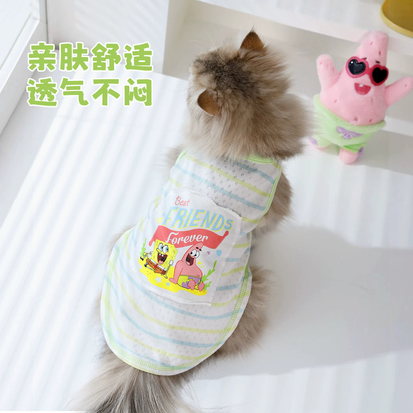 HOOPET Miao Xiaoyuan Baby Esponja ropa de gato delgada para evitar la pérdida de pelo perro de verano para protegerse del sol mascotas puras