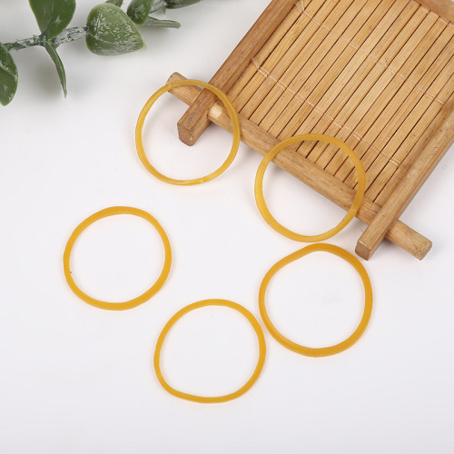 Yellow rubber band Vietnamese rubber band cowhide elastic hair tie hair styling hairdressing disposable rubber band yellow
