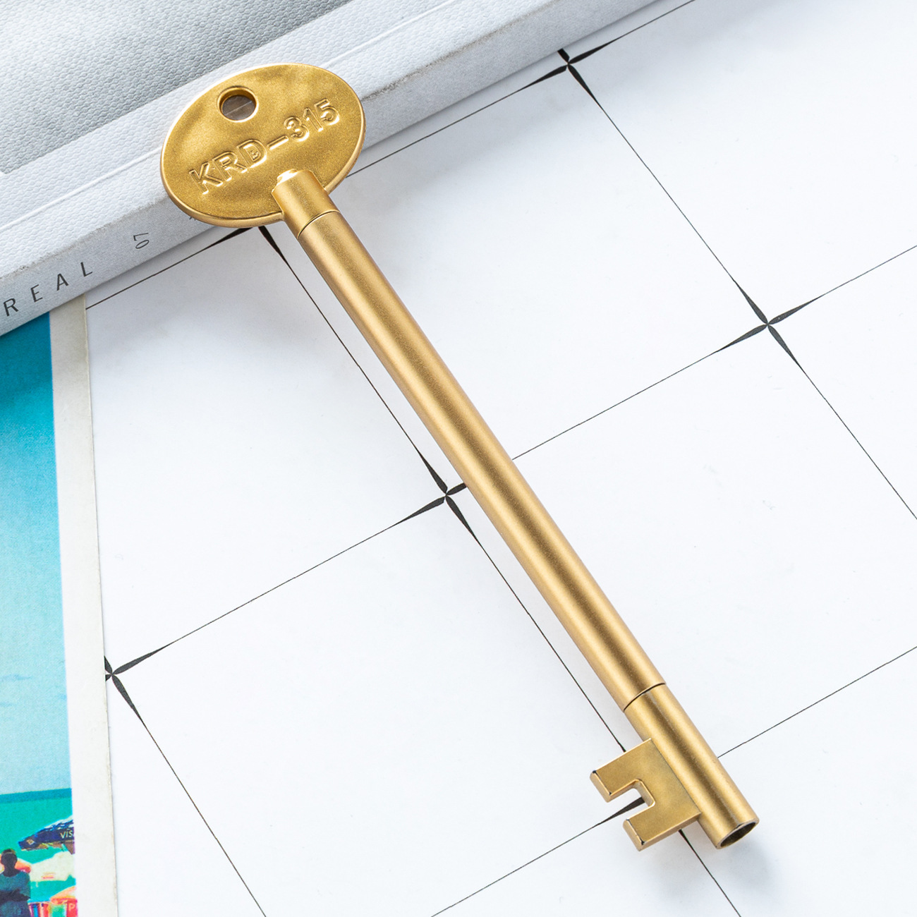 Fabricante mayorista clave modelado bolígrafo neutro logotipo imprimible oficina estudiantes papelería bolígrafo de escritura negro bolígrafo de firma