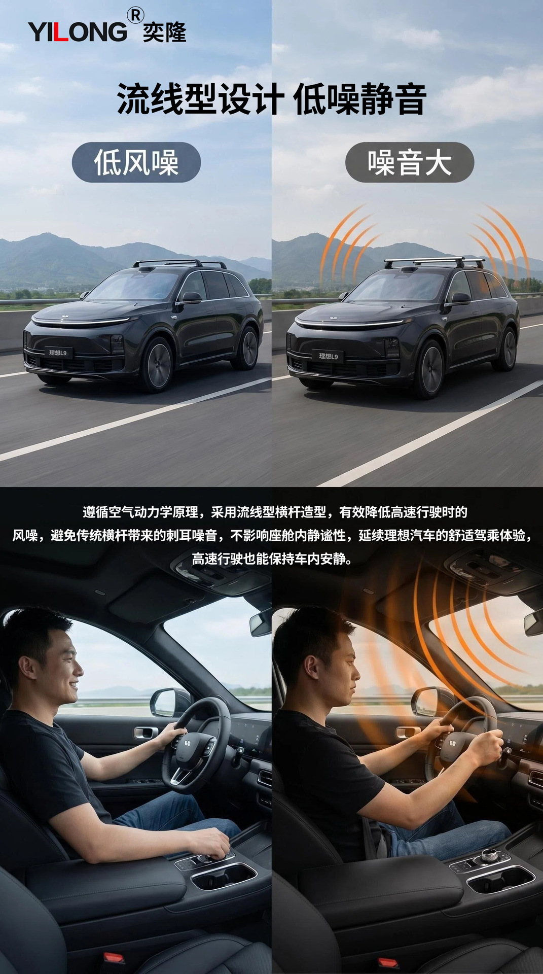 Suitable for Ideal Crossbars L7 L8 L9 I6 I8 Original Factory-Specific Crossbars Car Luggage Rack Roof Travel Rack