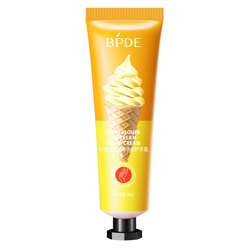 Biandi, crema de manos de helado de vainilla, hidratante, anti-sequeo, crema de manos para la piel de otoño y invierno, pequeño valor facial.