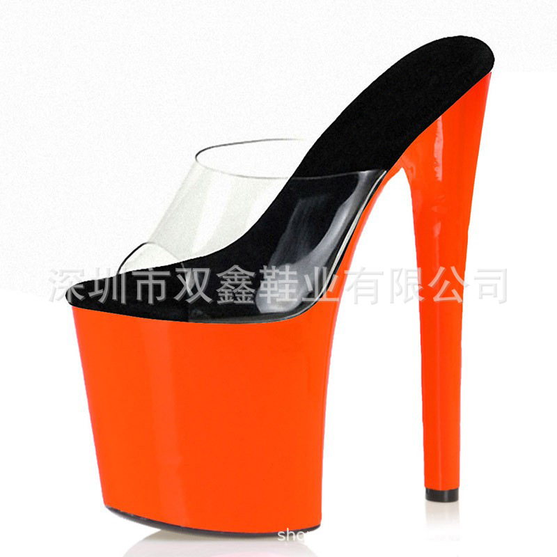20CM naranja envuelto sandalias sexy verano de las mujeres sexy pole dance tacones altos discoteca odio tiangao modelo pasarela