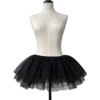 Solid black puff skirt
