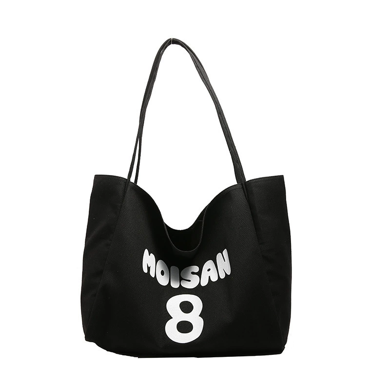 Summer capacious bag with letters, straps