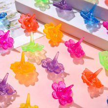 透明水晶小陀螺玩具亚克力旋转陀螺小学生幼儿园奖品地推小礼物