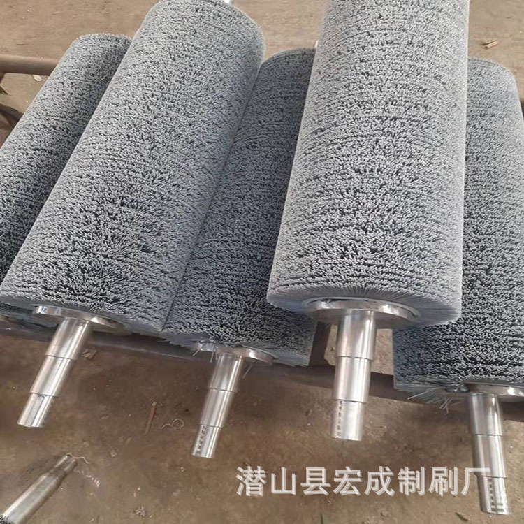 金属钢板表面预处理抛光除锈除氧化皮缠绕碳化硅磨料丝毛刷辊