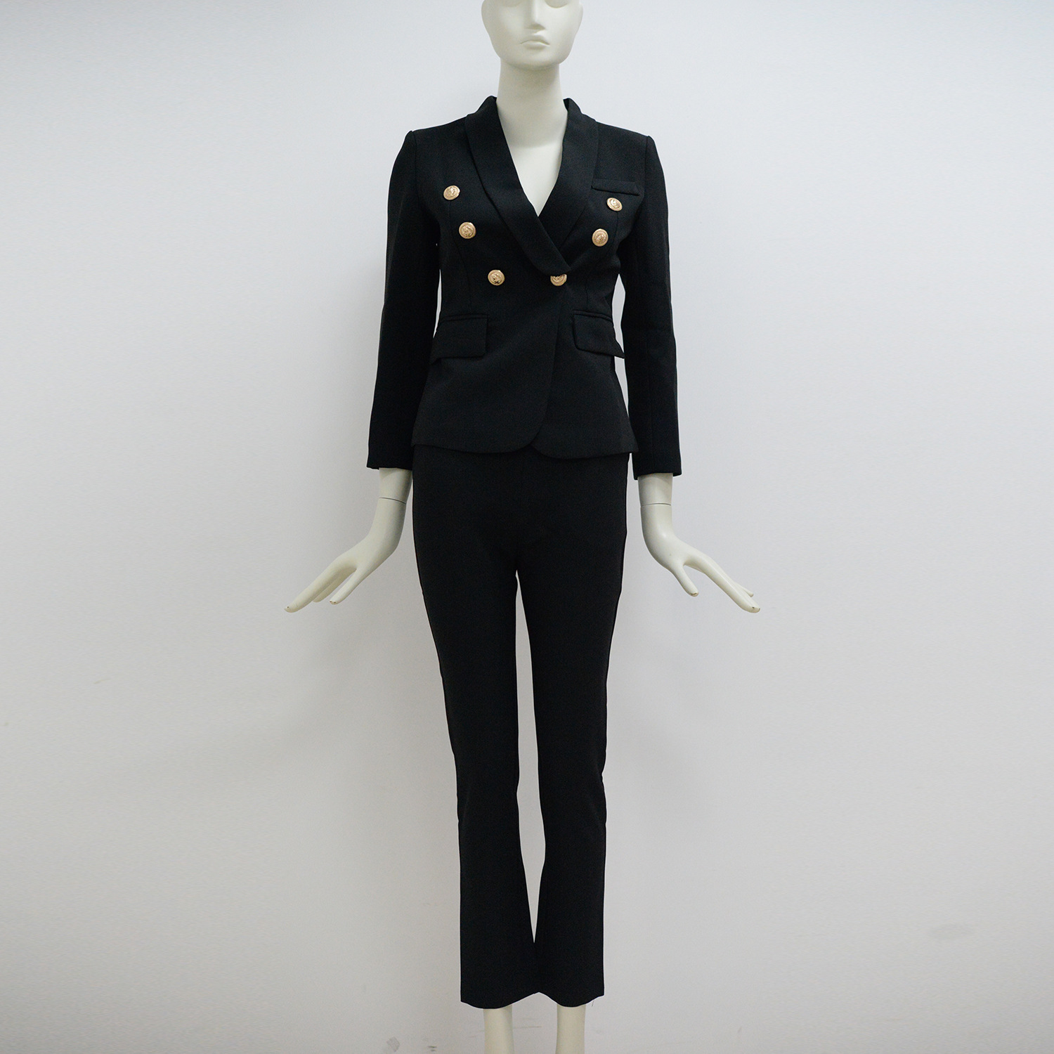 GraceChic Double-Breasted High-End Casual Slim Fit Suit Pants Export Women's Factory Direct Wholesale Hot-Selling Fashion European_voghion.com