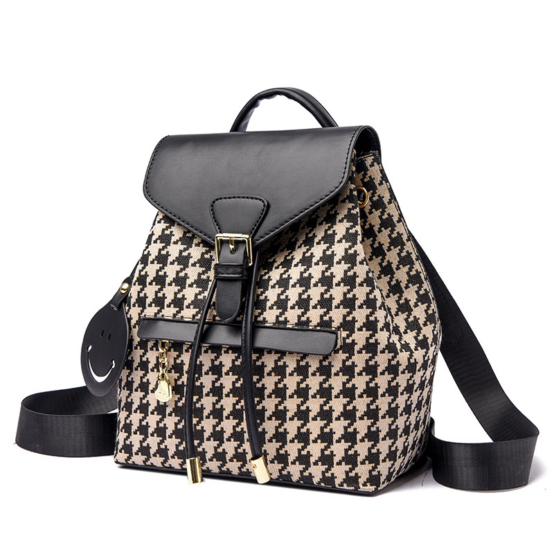 Mochila de mujer a la moda 2025 informal de gran capacidad estilo coreano pata de gallo mochila de mujer Douyin bolsa de transmisión en vivo para mujer