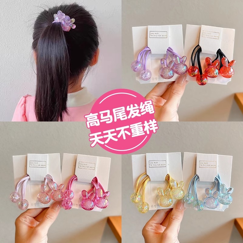 Banda de goma de dopamina para niños lindos joyas de cabello anillo de cabello de cabello para niñas coloridas pequeñas bandas de goma para niños lindos joyas de cabello