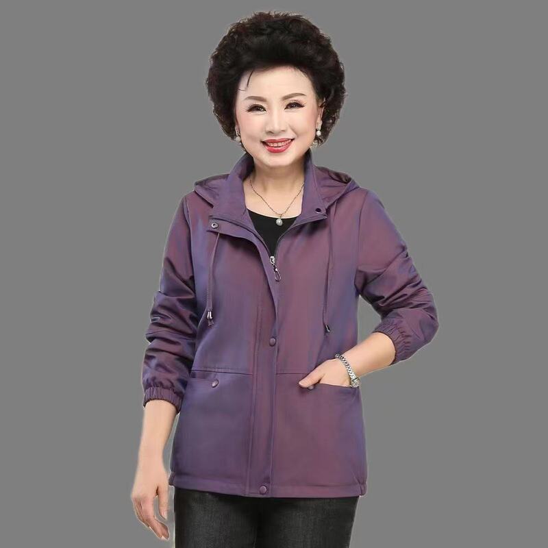 妈妈外套春秋洋气大码2025新款中老年人女装奶奶春秋夹克上衣|undefined