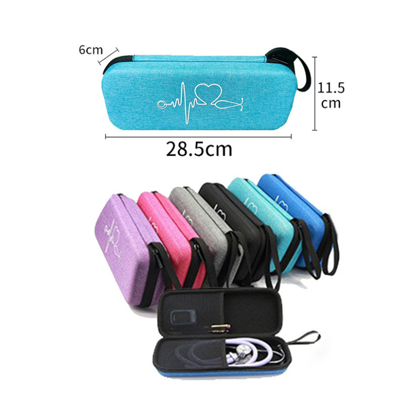 Bolsa de almacenamiento de estetoscopio de partición portátil, médico multifuncional, caja de estetoscopio de corazón fetal para mujeres embarazadas, bolsa de almacenamiento EVA