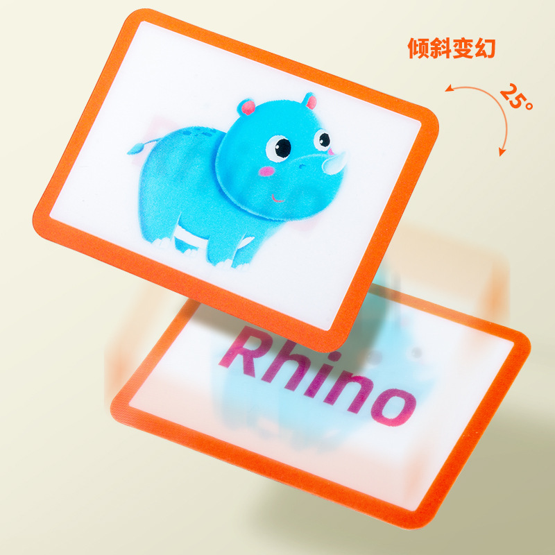 Educación infantil cognitiva tarjeta flash 3D 0 - 3 años de edad palabras en inglés tráfico animales frutas padres-hijos interacción juguetes de rompecabezas