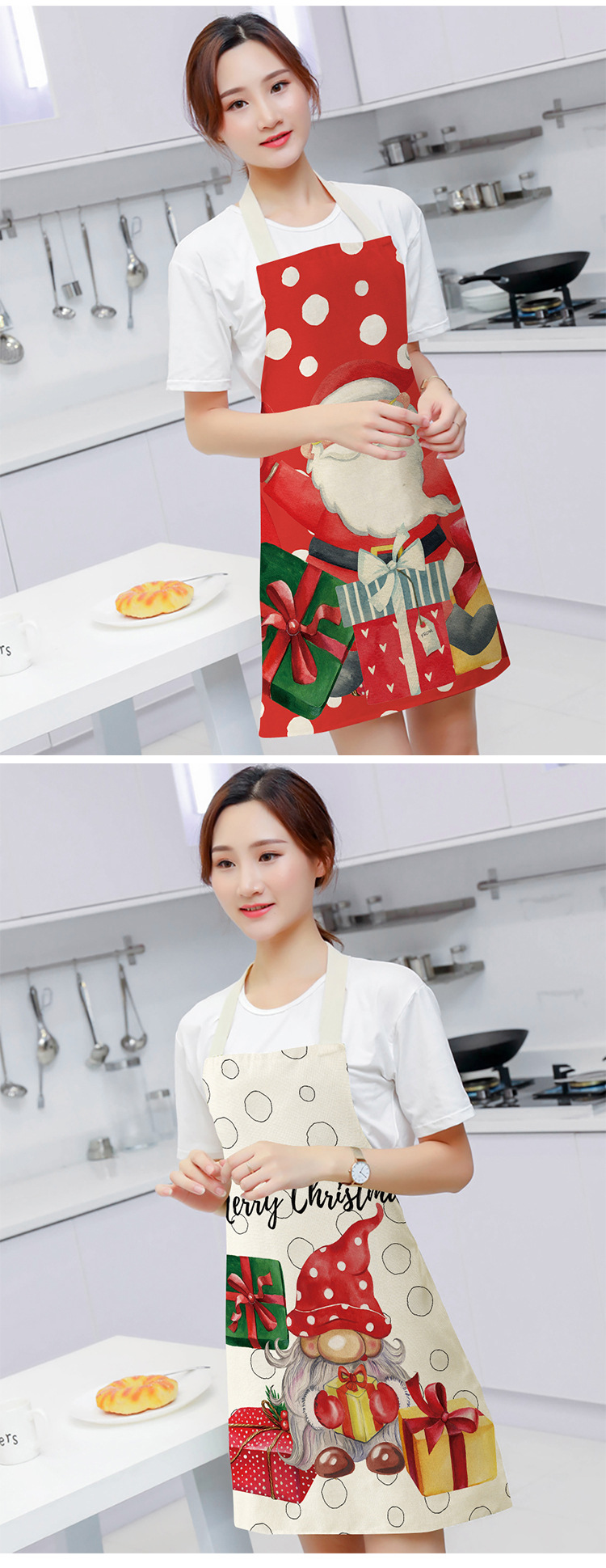 Christmas Cute Letter Polyester Apron display picture 3
