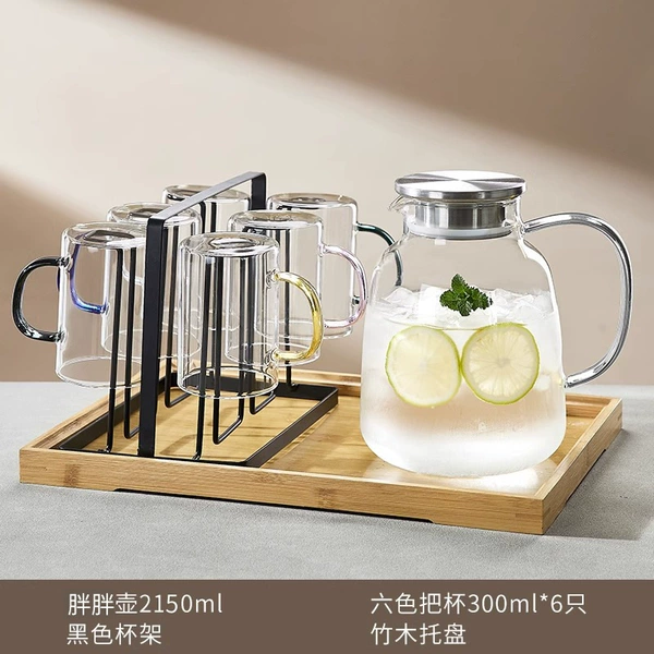 Drying rack with glass, 2150 ml, six colors