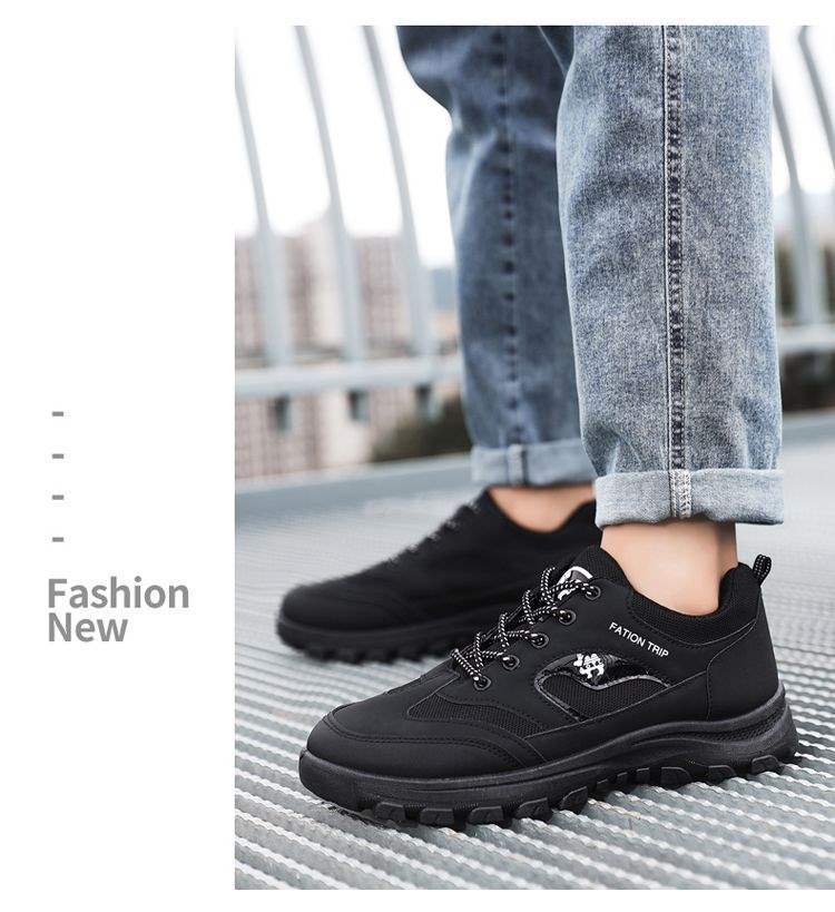 ShoeGlobe Construction Site Outdoor Middle-Aged And Elderly Sports Shoes Mountaineering Men's Wear-Resistant Waterproof Anti-Slip_voghion.com