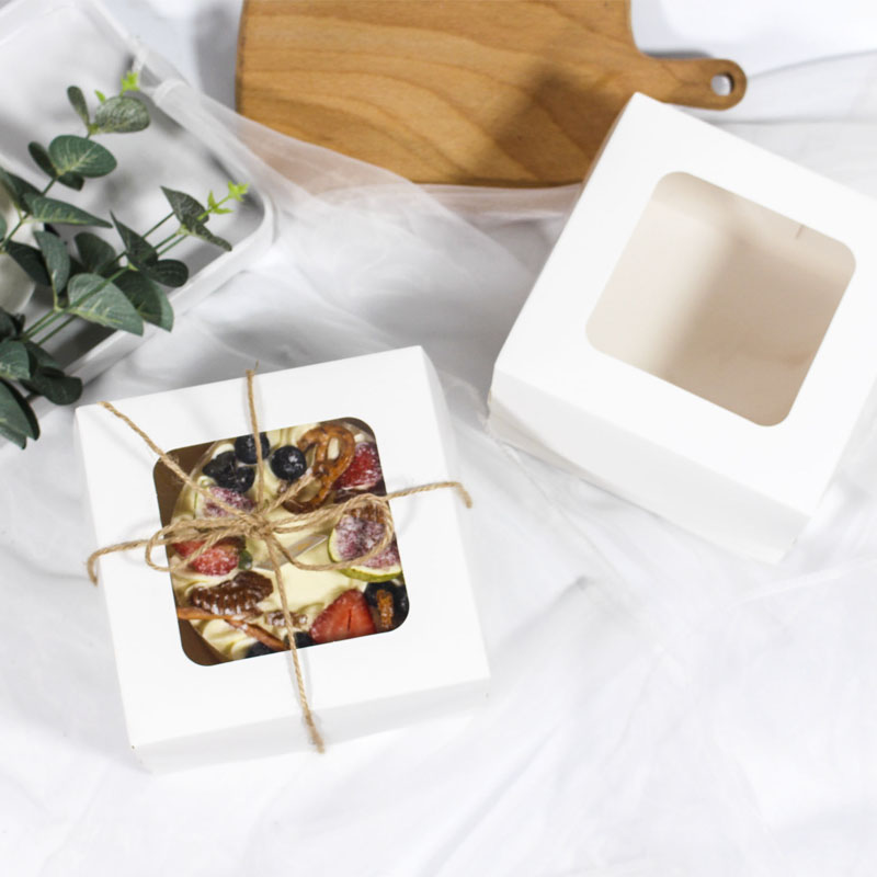 Caja de pastel de mousse de queso, caja de lasana, caja de nieve, caja de galletas, caja de nougat, caja de embalaje de West Point, 4 pulgadas y 5 pulgadas al por mayor