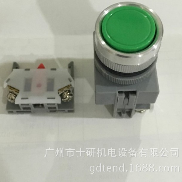 原装正品MANTUNG按钮开关 1010 万通/一辉平头按钮 22/25/R/G/Y