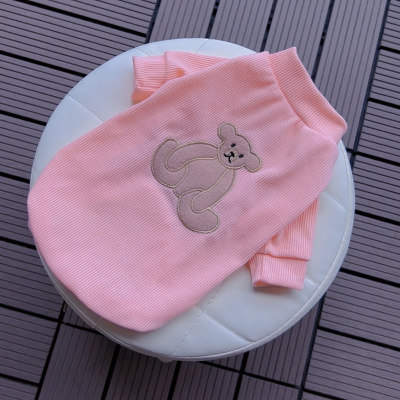 290 estilo pit Light Rosa grande oso bordado