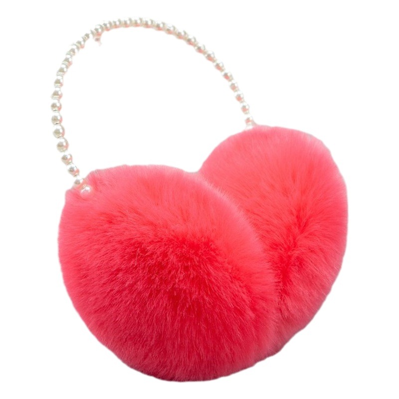 Orejeras de perlas orejeras de piel de conejo de imitación de felpa bolso caliente de los hombres de piel de invierno de las mujeres lindas orejeras calientes