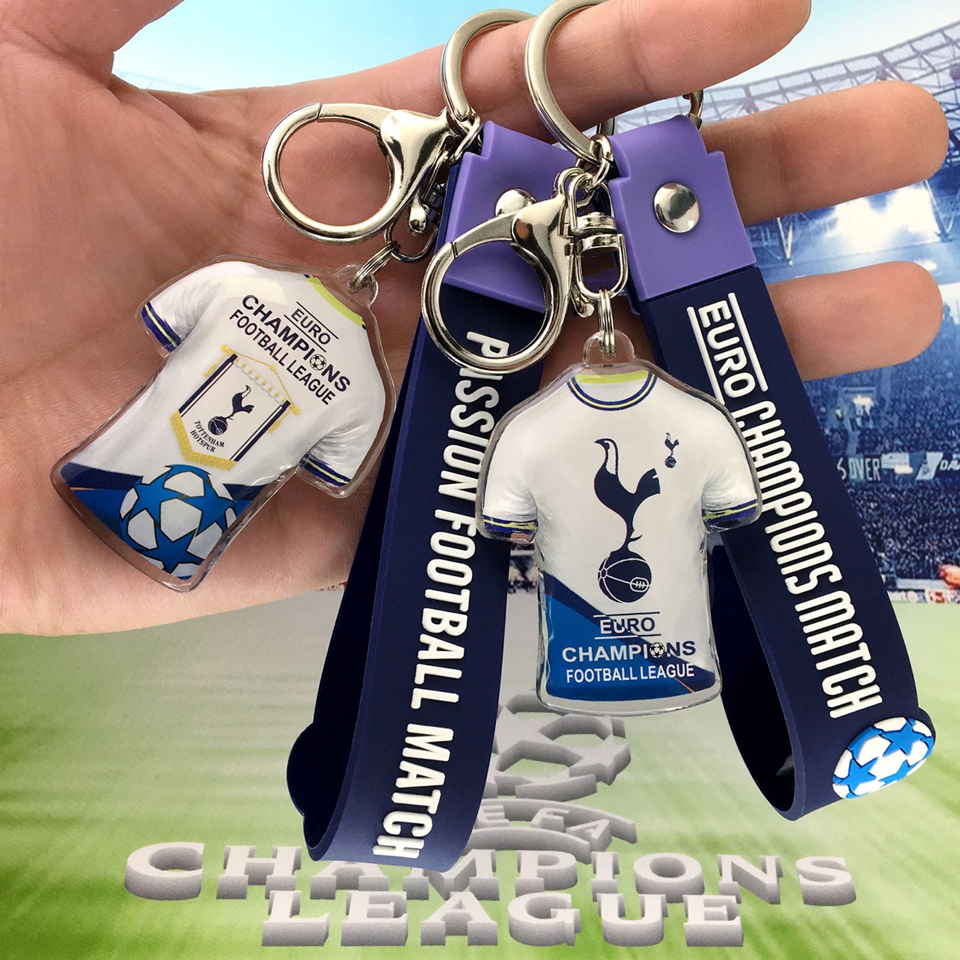 欧冠-热刺俱乐部球衣队标-墨蓝手带