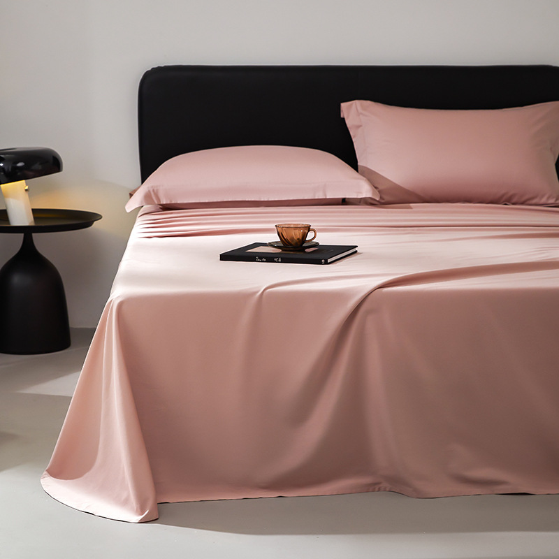 2024 lujo ligero 100 sábanas de algodón largo de algodón satin hotel hogar puede dormir desnudo sábanas de color sólido sábanas de Monet