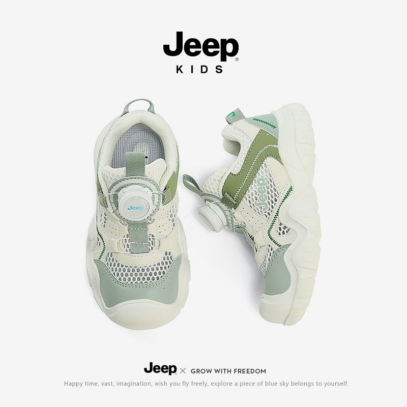 Летние дышащие спортивные сандалии Jeep для мальчиков, нескользящая детская обувь, мягкая подошва