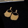 Silver needle, fashionable advanced metal earrings, European style, high-quality style, wholesale