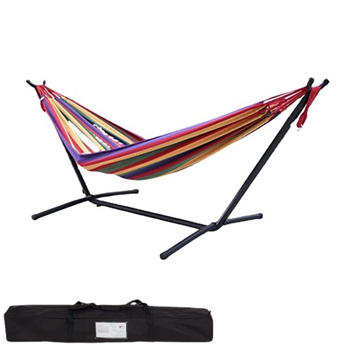 Indoor nap outdoor sheep horn hammock stand reinforcement stabilization net bed outdoor canvas swing camping disassembly portable