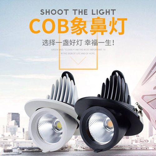 Porcelain nose LED spotlight high brightness embedded ceiling spotlight hallway entrance COB bullseye downlight clothing store Nordic