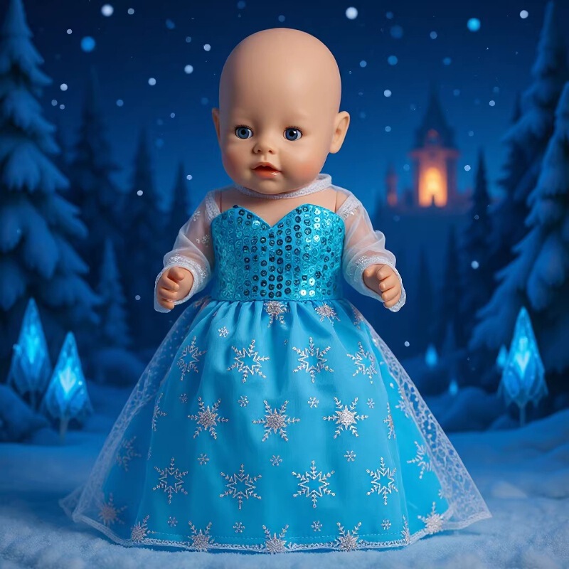 18inch American Girl Doll Princess Dress Sequined Mesh Dress Factory Direct Sale in Stock