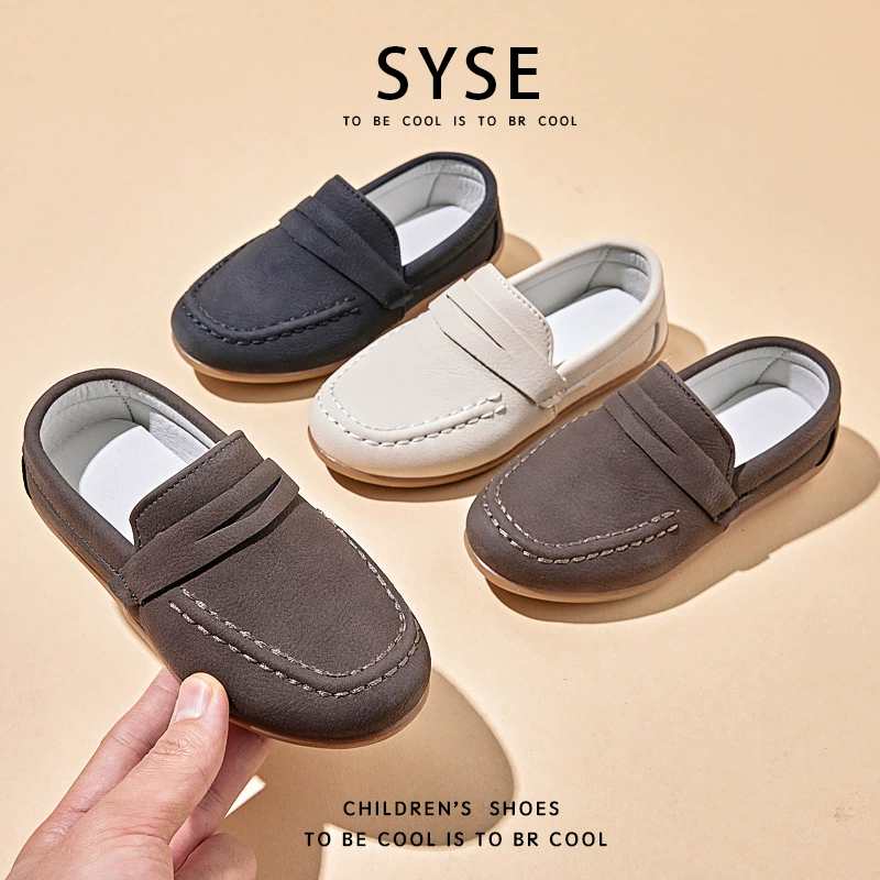 Производитель прямой поставки одиночной обуви женская весна 2025 корейская версия модной плоской подошвы с круглой головой бобовые ботинки светло-дышащие ботинки ребенка