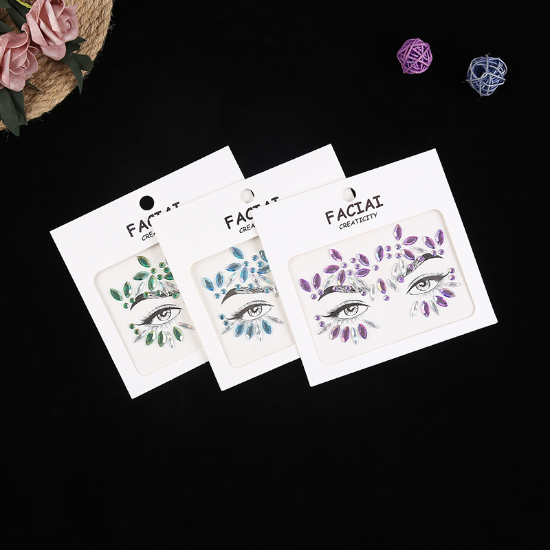 18g Weight 1 Set Quantity Masquerade, Party, Stage Occasion Acrylic Material Geometric Pattern Handmade Craft Geometric Arylic Tattoos & Body Art 1 Set 2