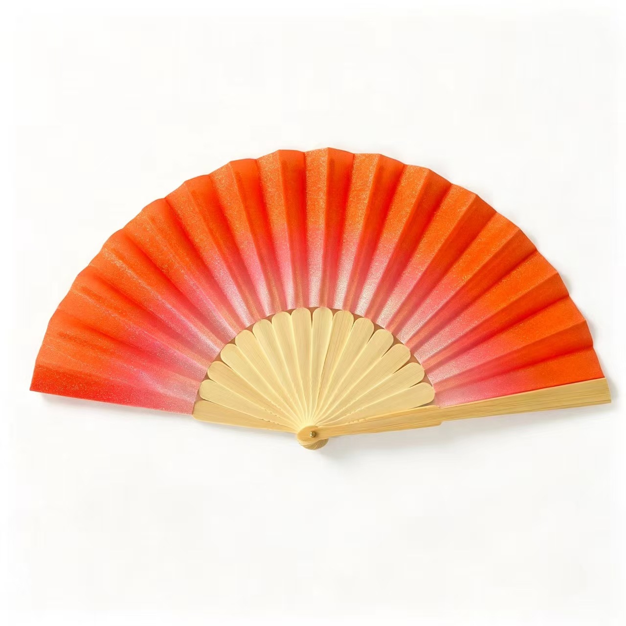 Abanico Plegable de Kung Fu de 33 cm de Plástico para Danza y Artes Marciales